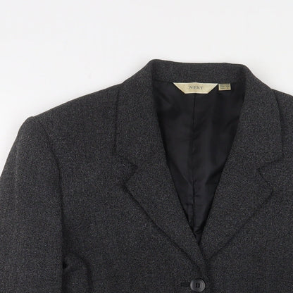 Next Womens Grey Jacket Blazer Size 12 Button