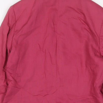 Brand and care label for mex women’s pink jacket blazer, size UK 10, button