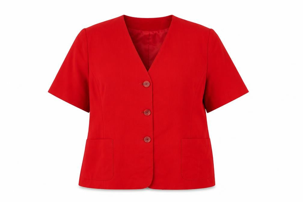 Miss Smith Womens Red Jacket Blazer Size 18 Button