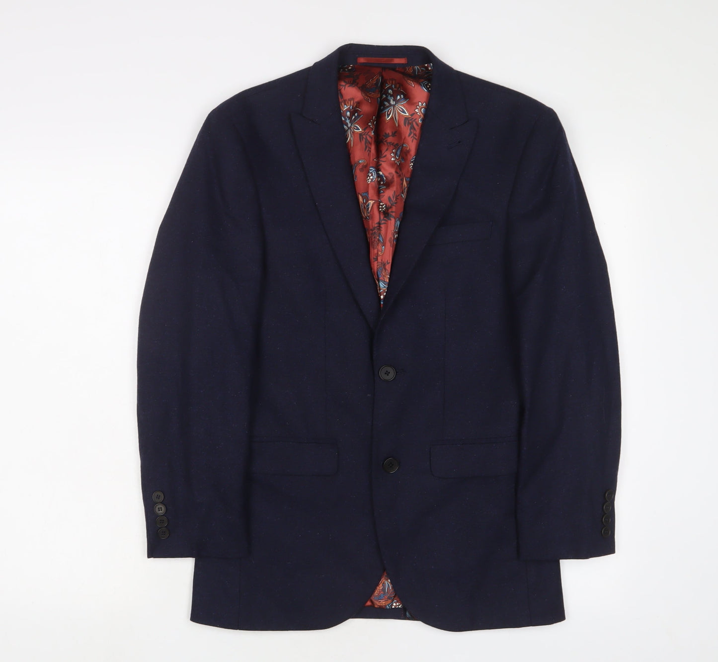 NEXT Mens Blue Wool Jacket Suit Jacket Size 34 Regular