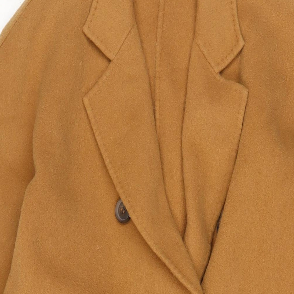 UPTO/SECONDS Womens Beige Overcoat Coat Size S Button