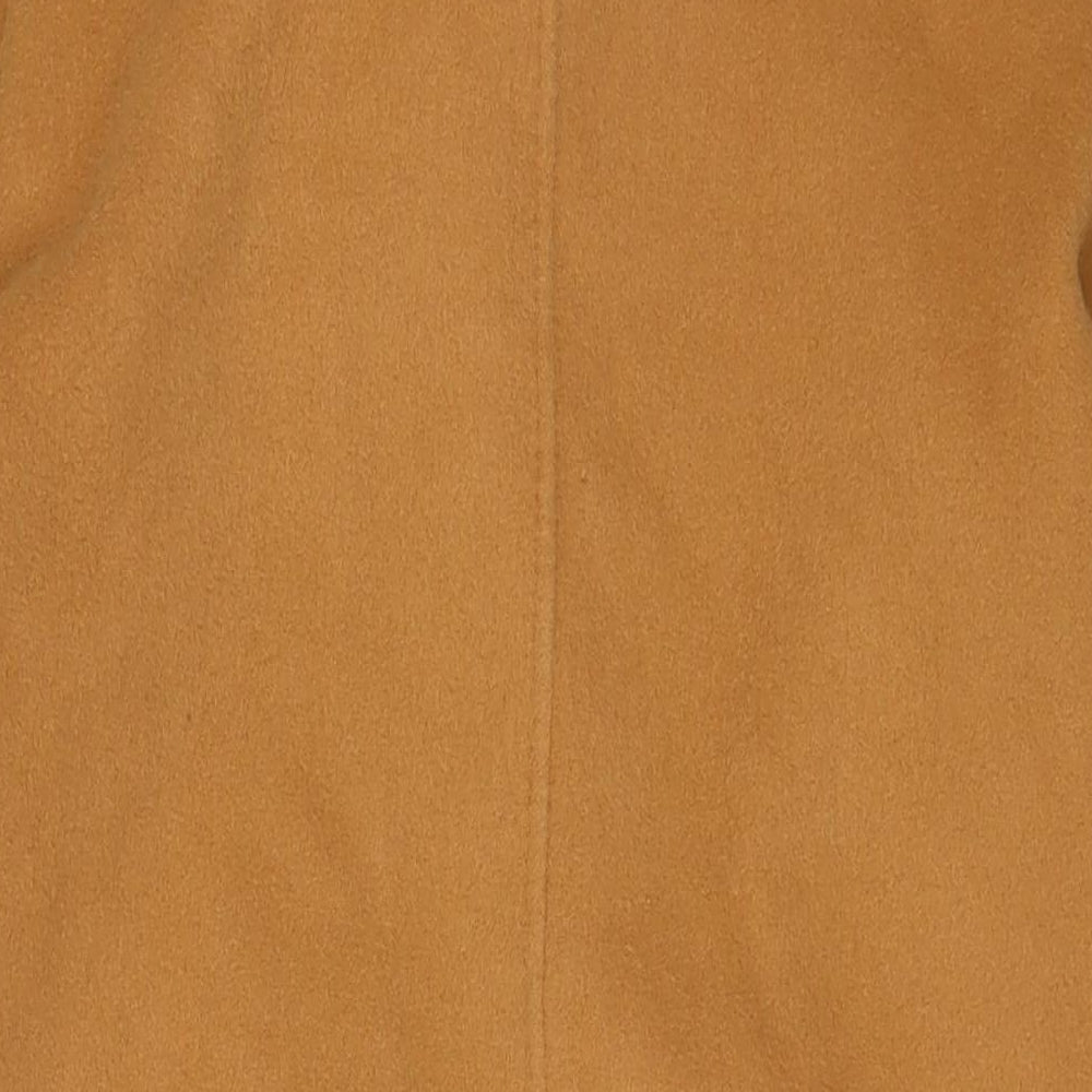 UPTO/SECONDS Womens Beige Overcoat Coat Size S Button