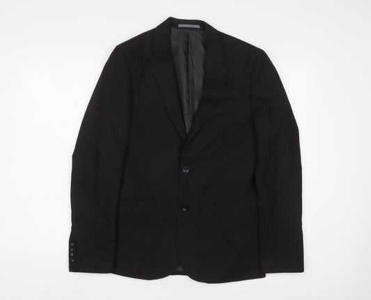 Marks and Spencer Mens Blue Polyester Jacket Suit Jacket Size 36 Regular