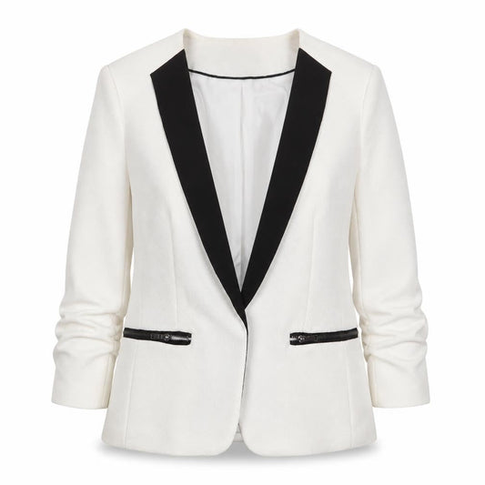 H&M Womens White Jacket Blazer Size 12 - Open