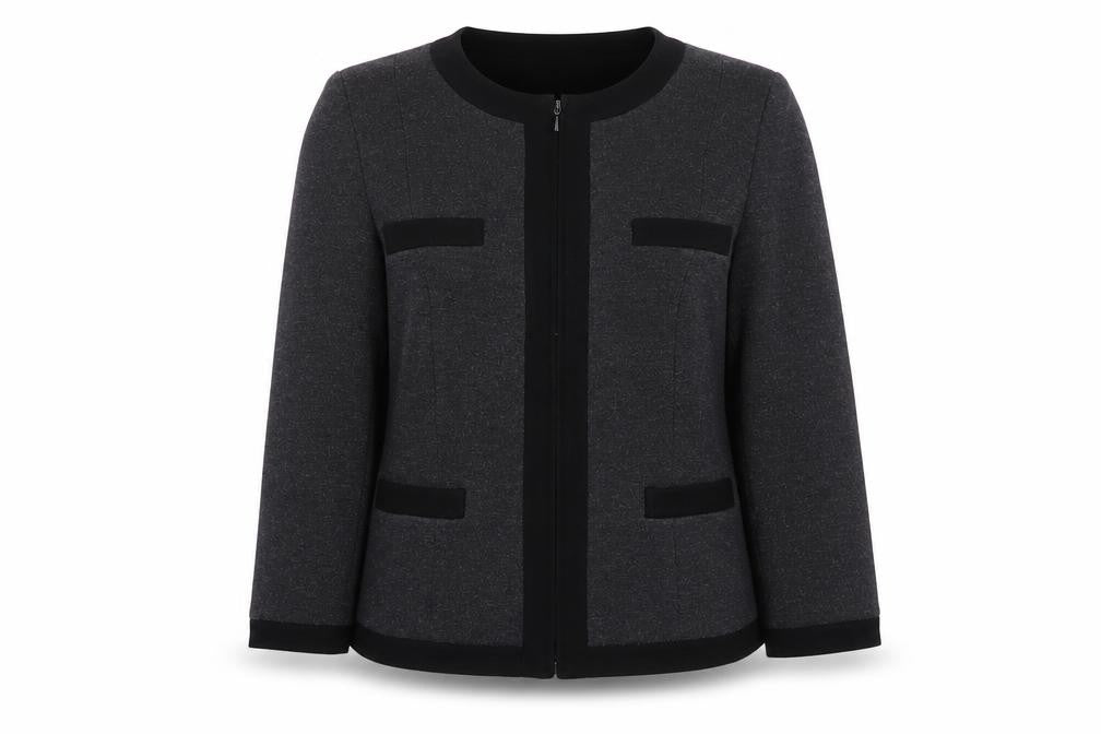 Precis Womens Grey Jacket Size 10 Zip