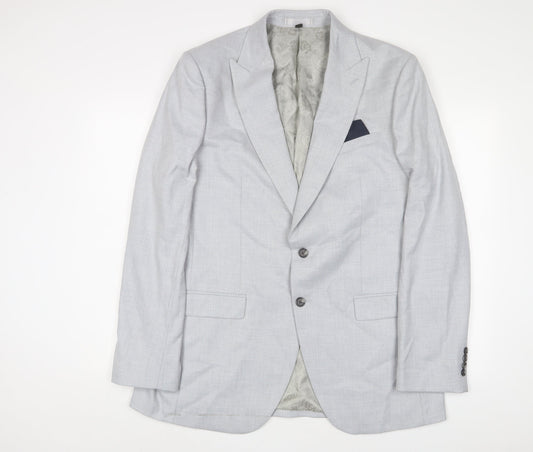 Marks and Spencer Mens Grey Polyester Jacket Suit Jacket Size 44 Regular