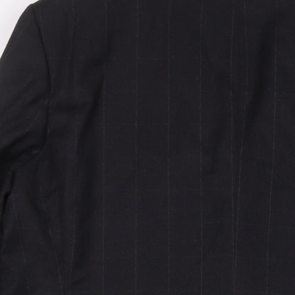 Marks & Spencer Mens Grey Striped Wool Jacket Suit Jacket Size 46 Regular