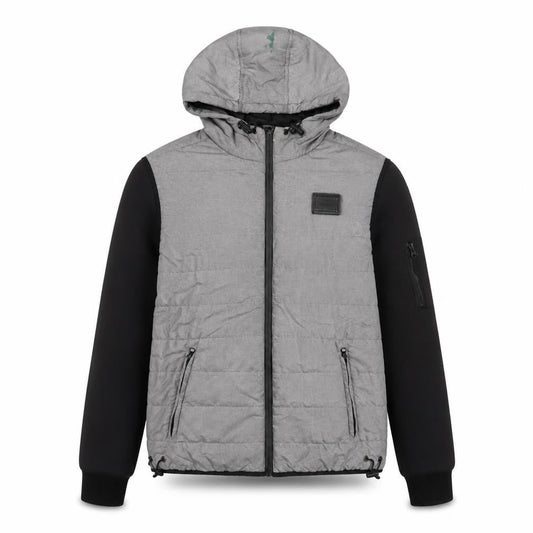 Supply & Demand Co. Mens Grey Puffer Jacket Jacket Size S Zip - Logo