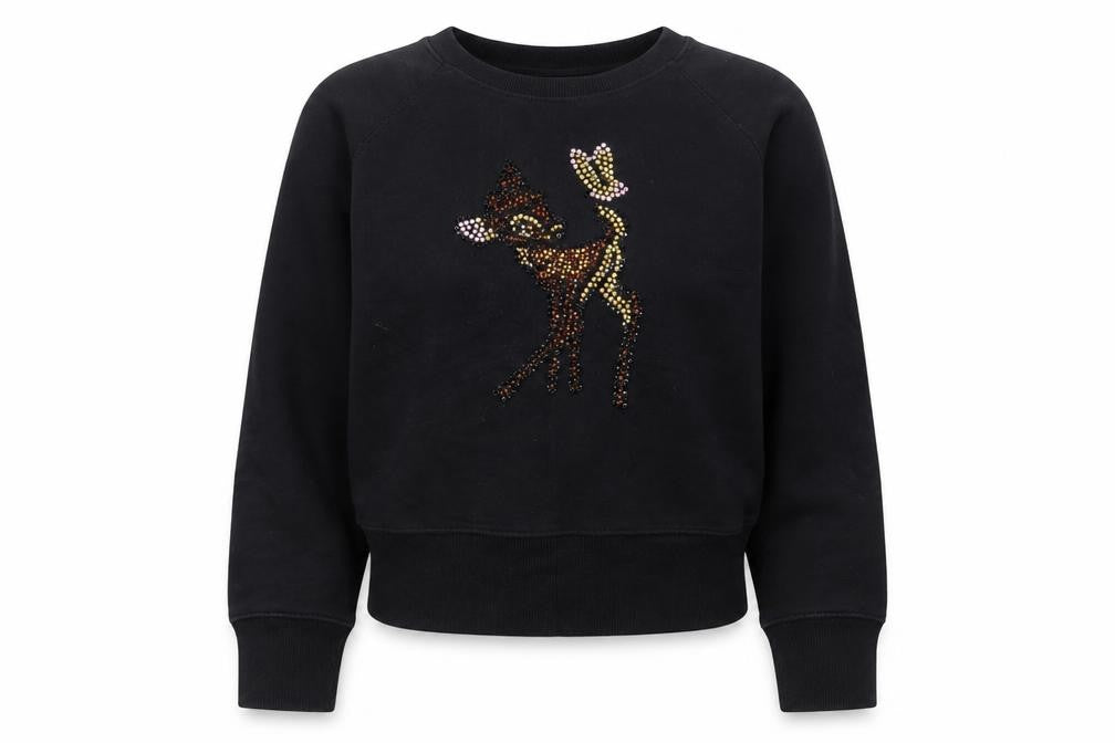 INK + PAINT Womens Black Cotton Pullover Sweatshirt Size M Pullover - Studded