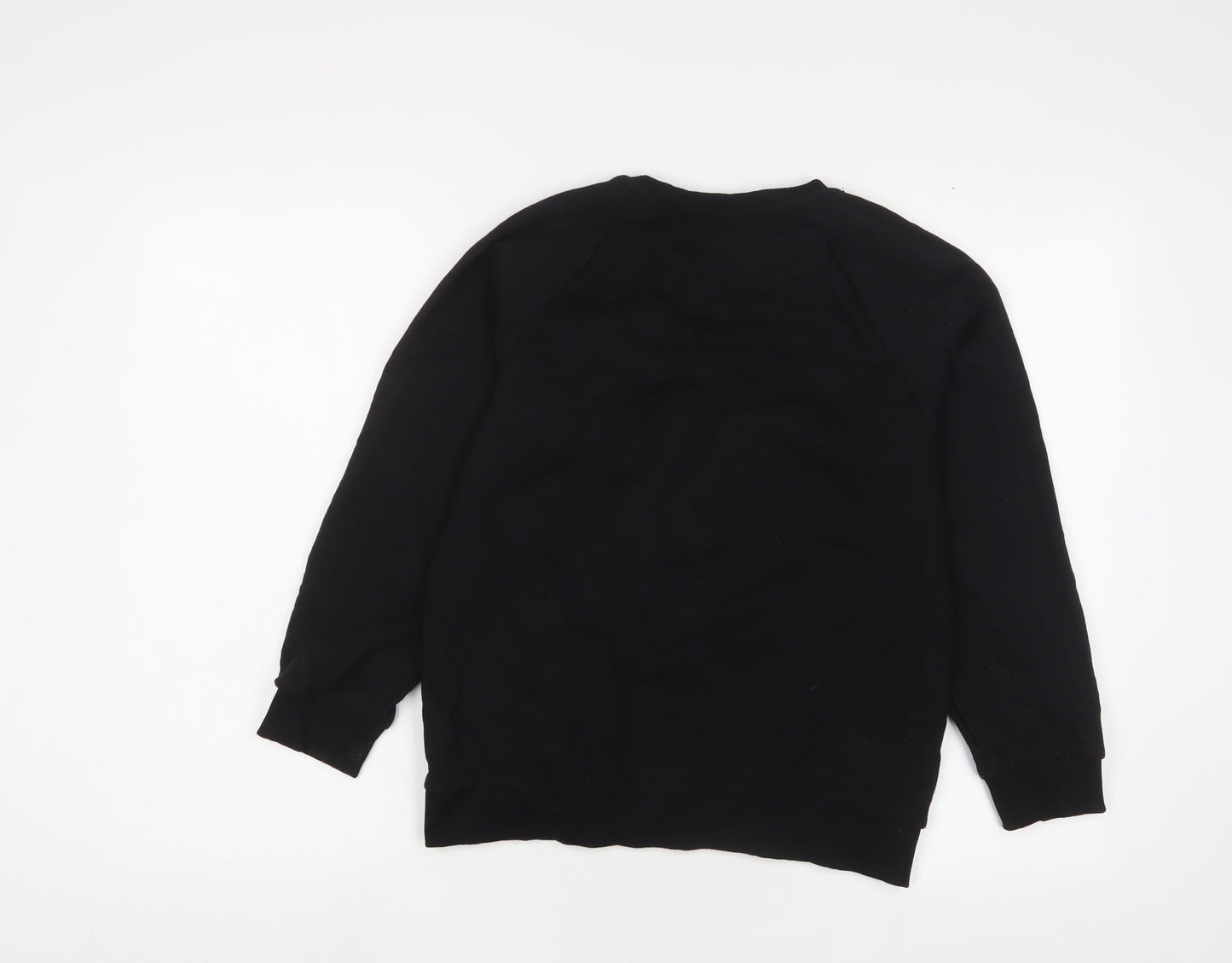 Stitche Girls Black Cotton Pullover Sweatshirt Size 11-12 Years Pullover