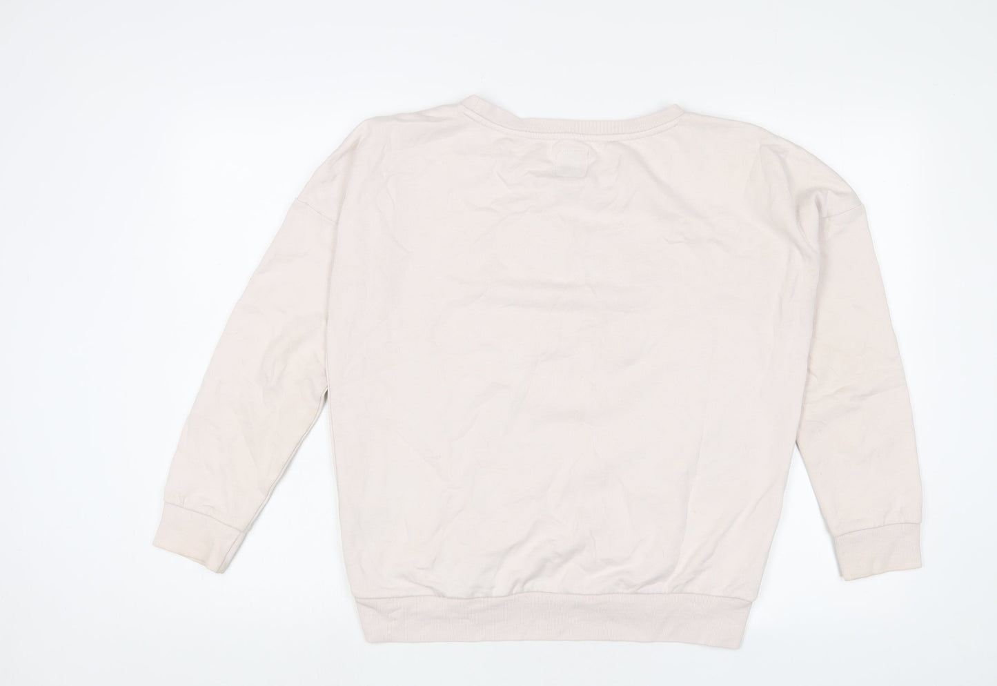 Only Womens Pink Cotton Pullover Sweatshirt Size M Pullover - Embroidered