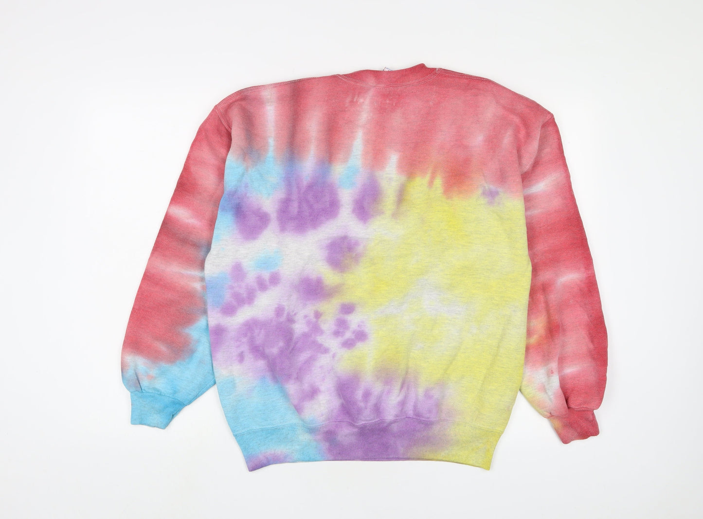 Russell Athletic Womens Multicoloured Geometric Cotton Pullover Sweatshirt Size L Pullover - Embroidered