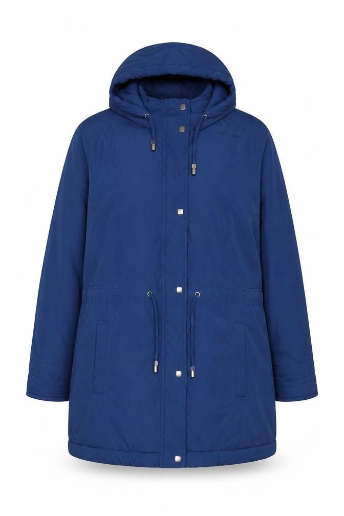 Bonmarché Womens Blue Quilted Coat Size 16 Zip