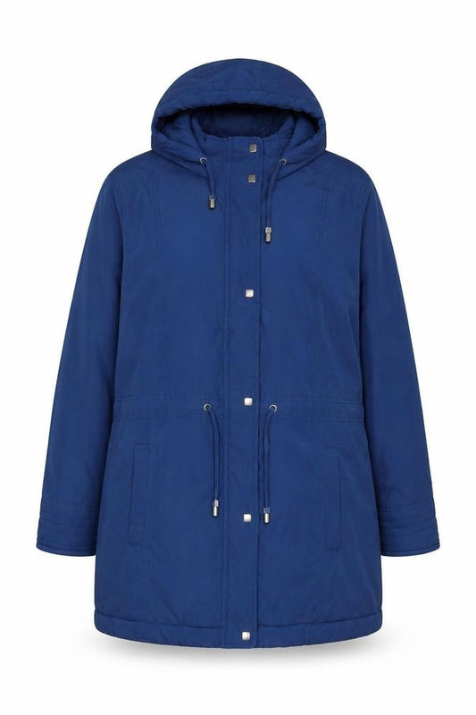 Bonmarché Womens Blue Quilted Coat Size 16 Zip