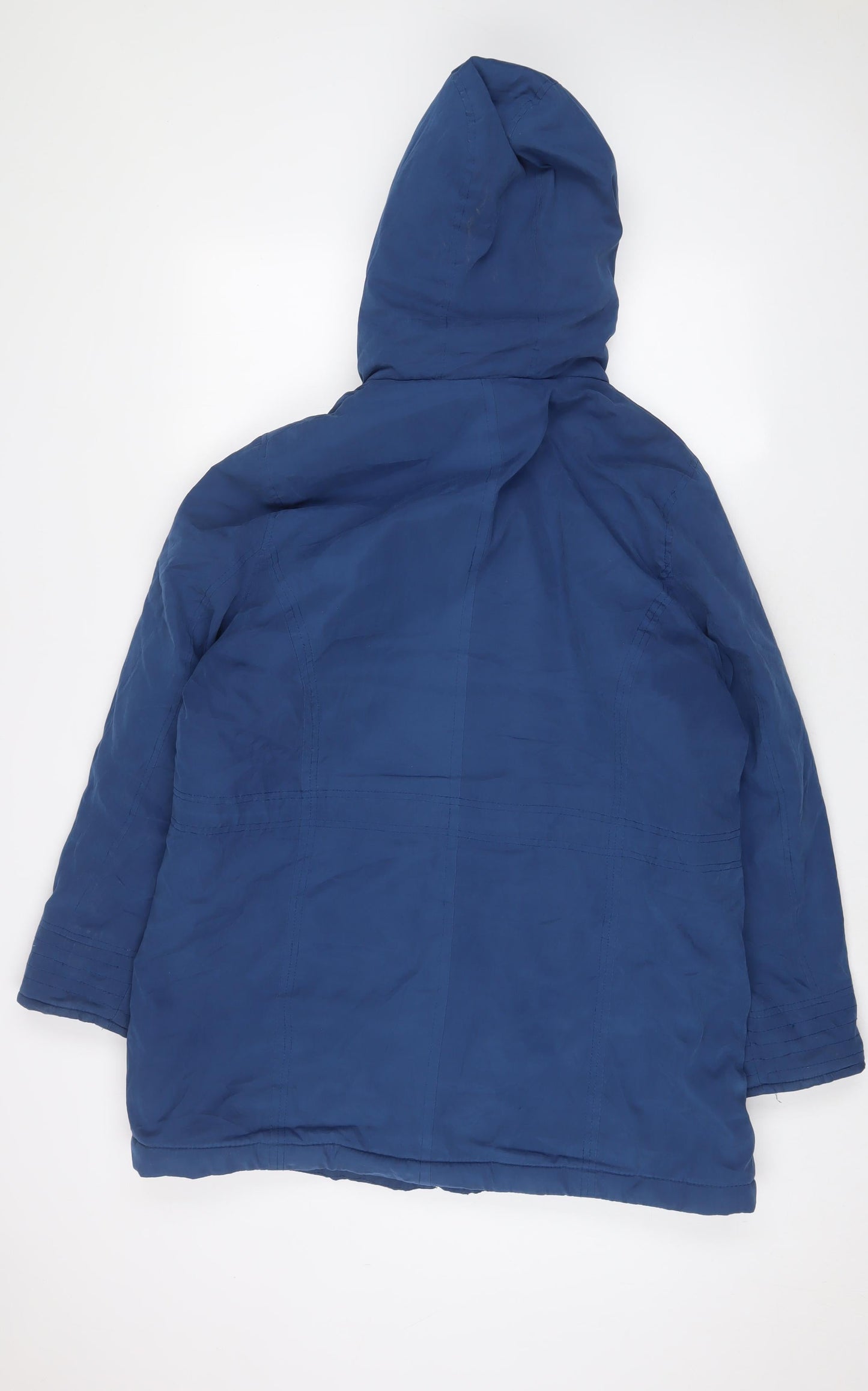 Bonmarché Womens Blue Quilted Coat Size 16 Zip