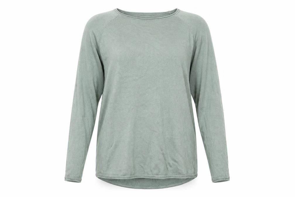 VERO MODA Womens Green Boat Neck Acrylic Pullover Jumper Size M