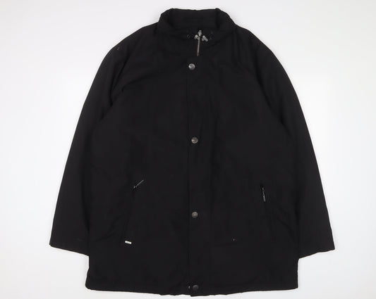 Bugatti Womens Black Quilted Coat Size XL Zip