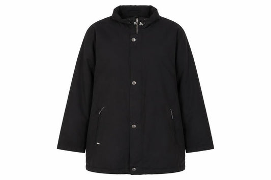 Bugatti Womens Black Quilted Coat Size XL Zip