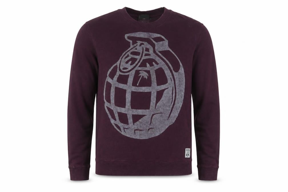 Trainerspotter Mens Purple Cotton Pullover Sweatshirt Size M