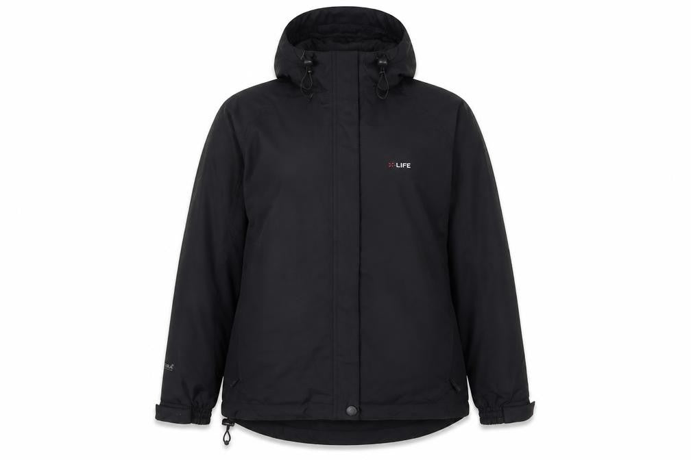 LIFE Womens Black Jacket Coat Size 12 Zip