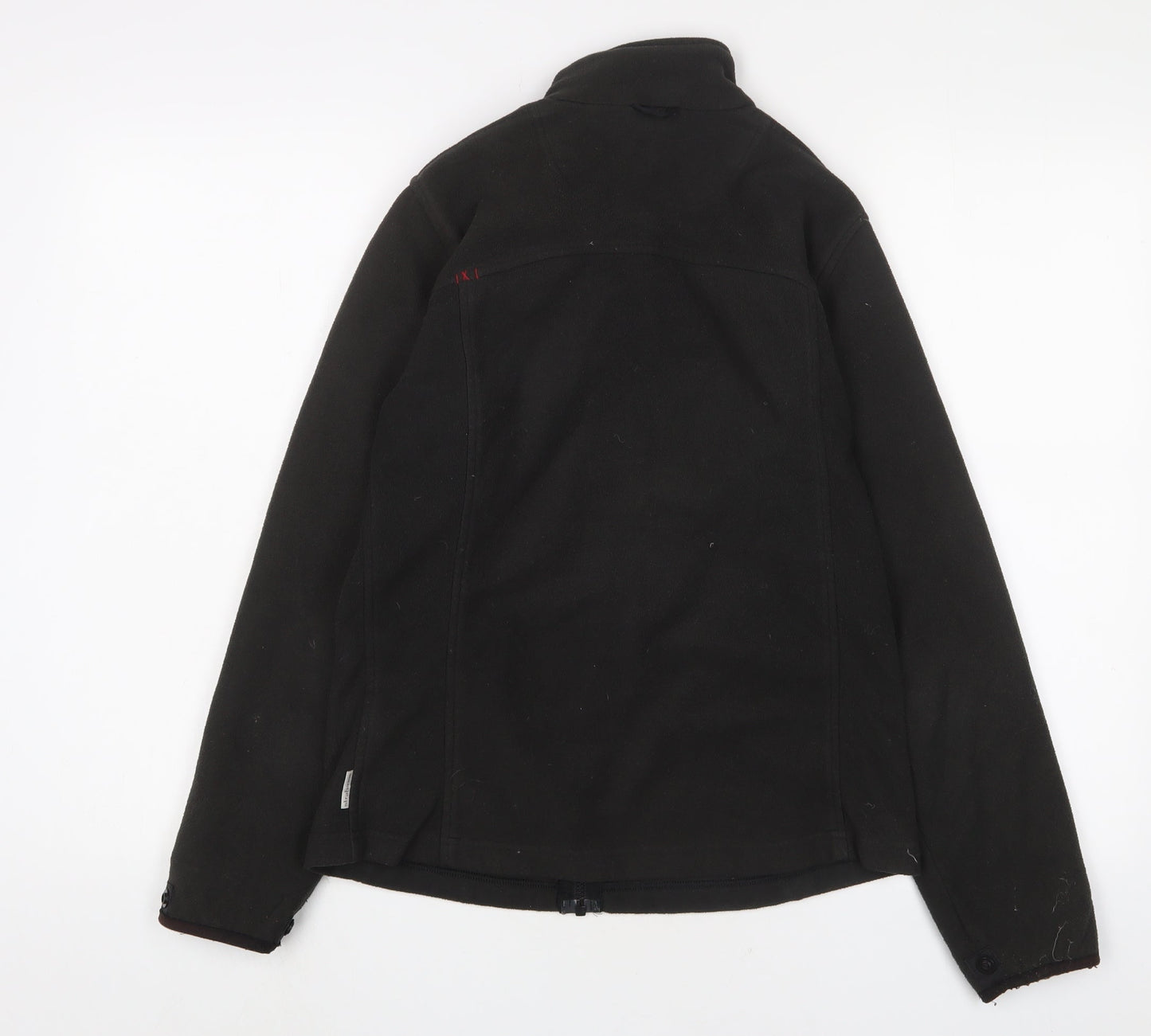 DECATHLON Womens Black Jacket Size M Zip - Logo, Embroidered
