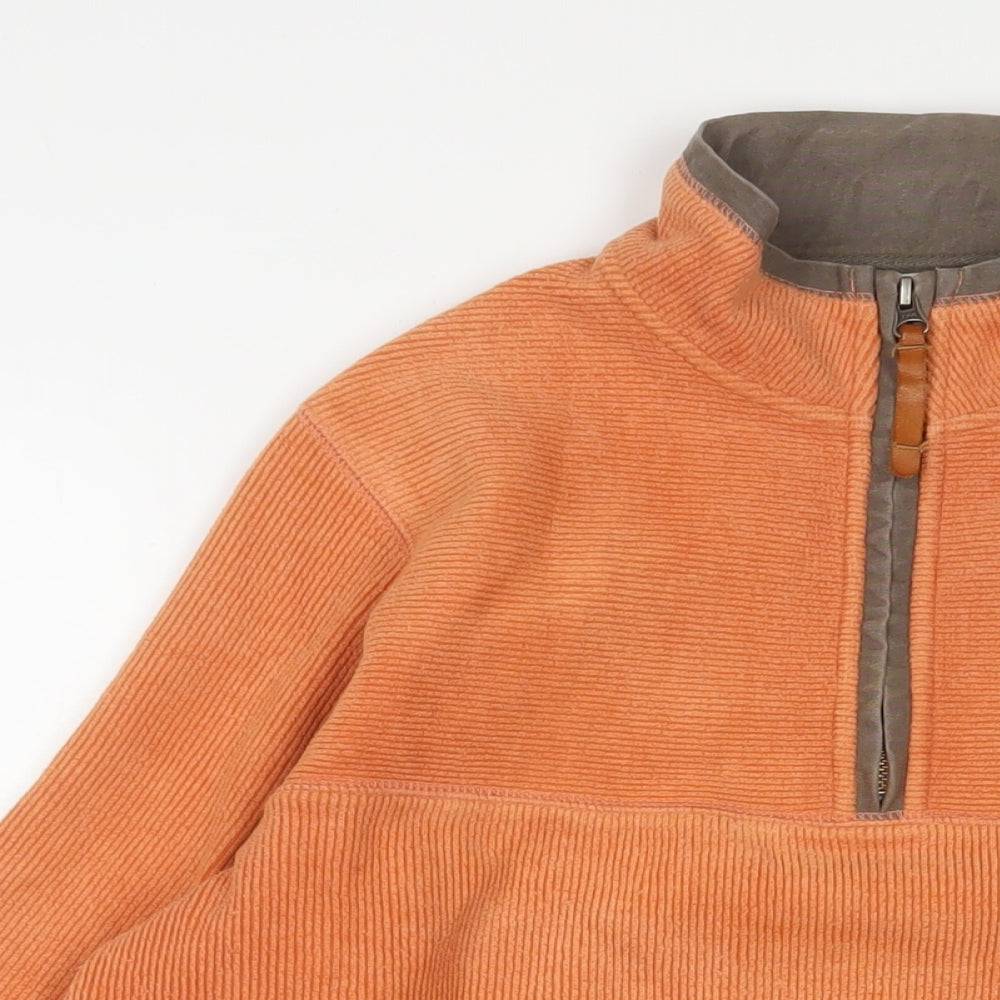 Cotton Traders Mens Ivory Polyester Pullover Sweatshirt Size S - Logo, Embroidered