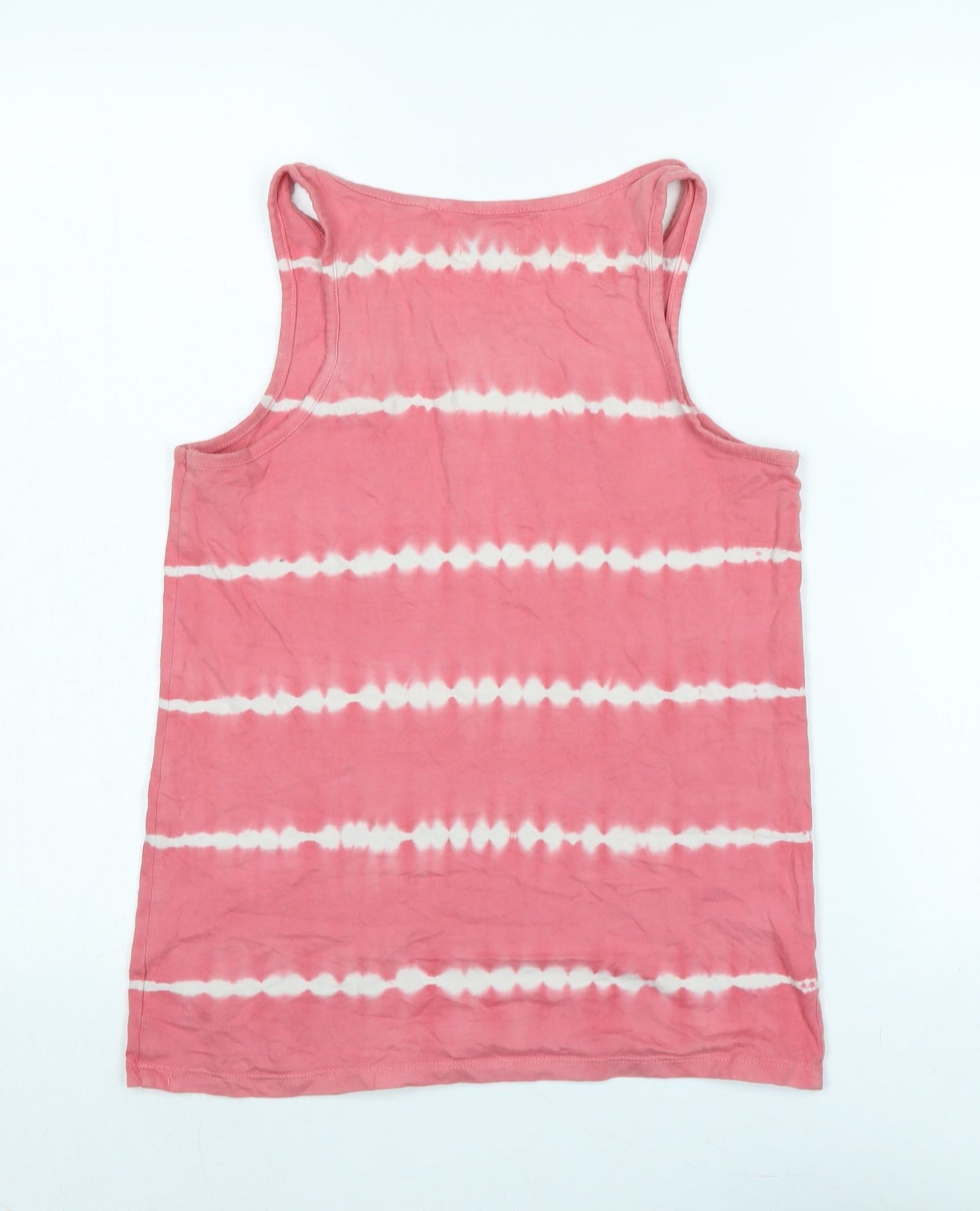 NEXT Girls Pink Cotton Basic Tank Size 12 Years Scoop Neck