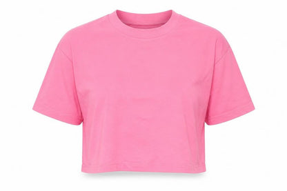 River Island Womens Pink Cotton Basic T-Shirt Size 8 Crew Neck