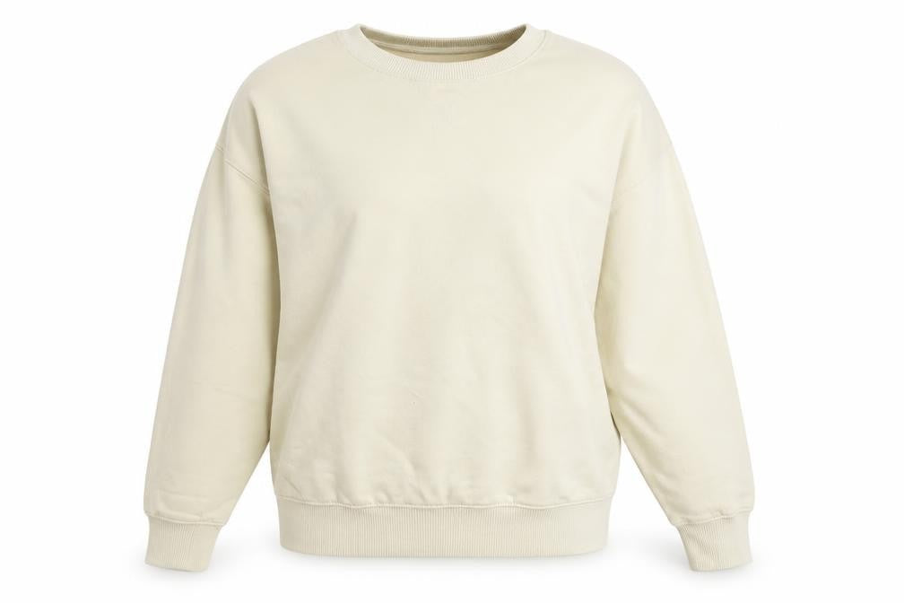 New Look Womens Ivory Polyester Pullover Sweatshirt Size S