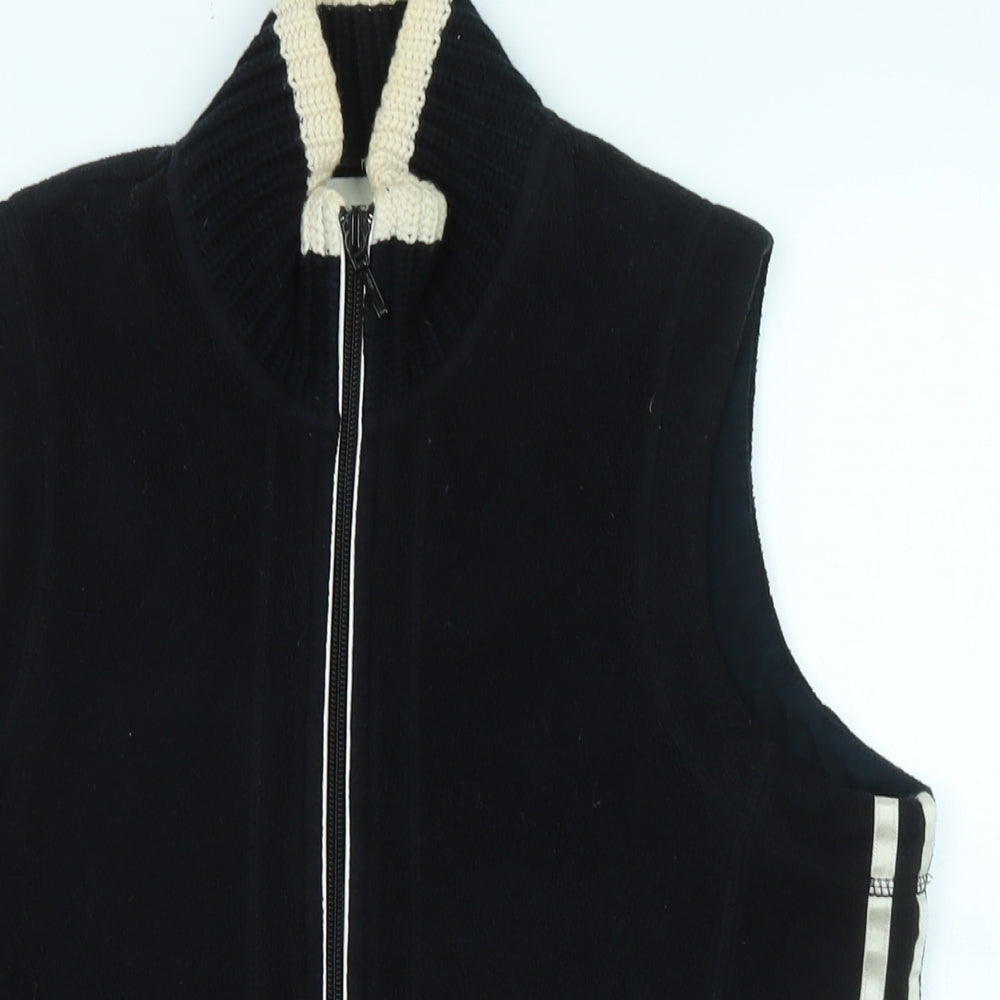 Next Womens Black Gilet Waistcoat Size 12 Zip