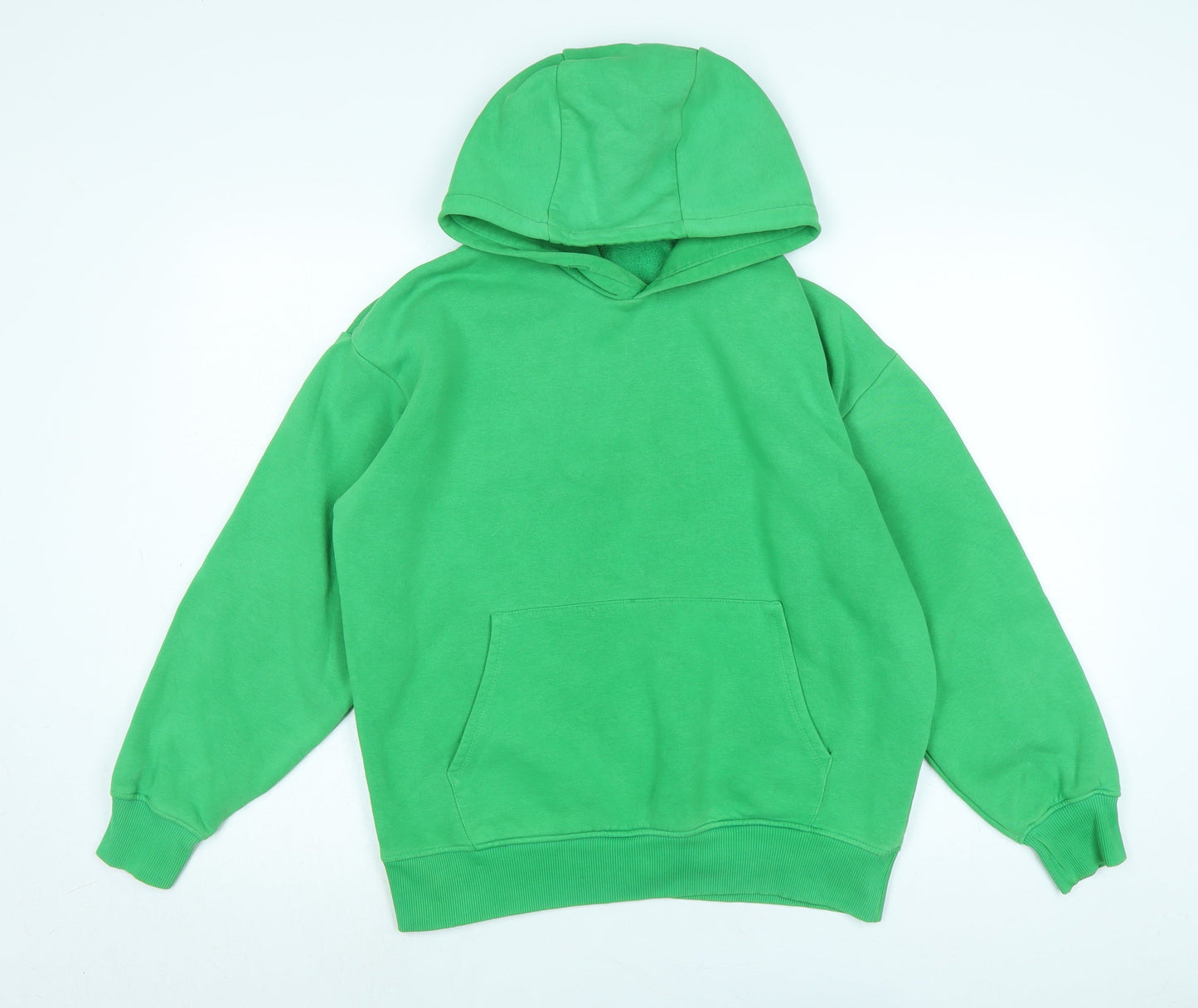 Zara Womens Green Polyester Pullover Hoodie Size S