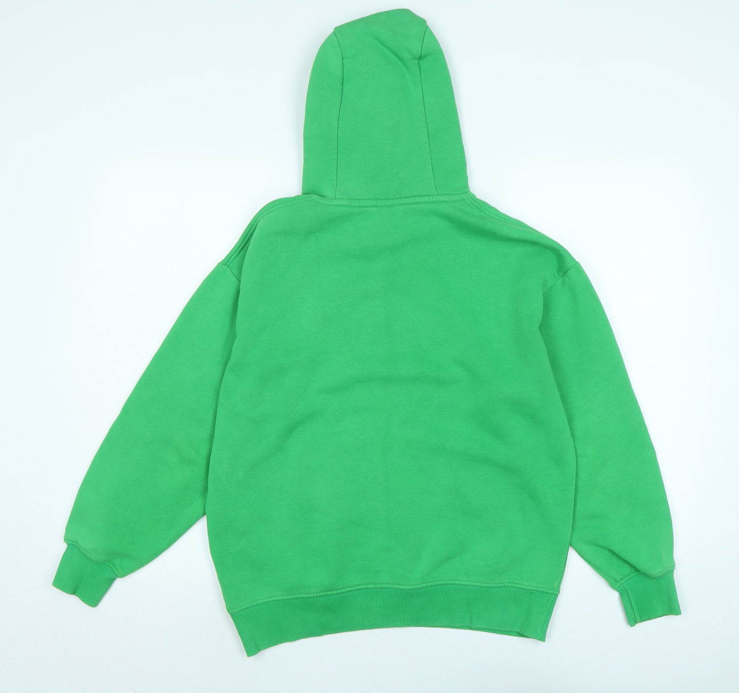 Zara Womens Green Polyester Pullover Hoodie Size S