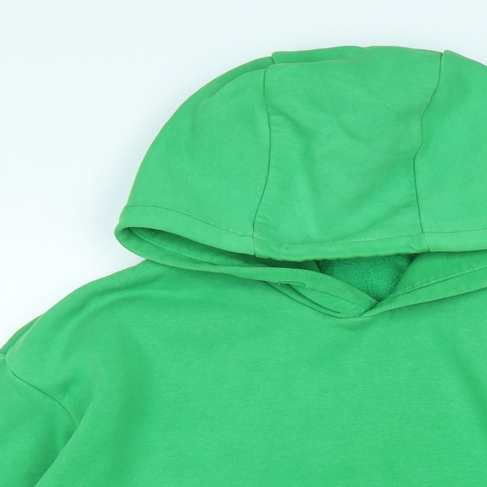 Zara Womens Green Polyester Pullover Hoodie Size S