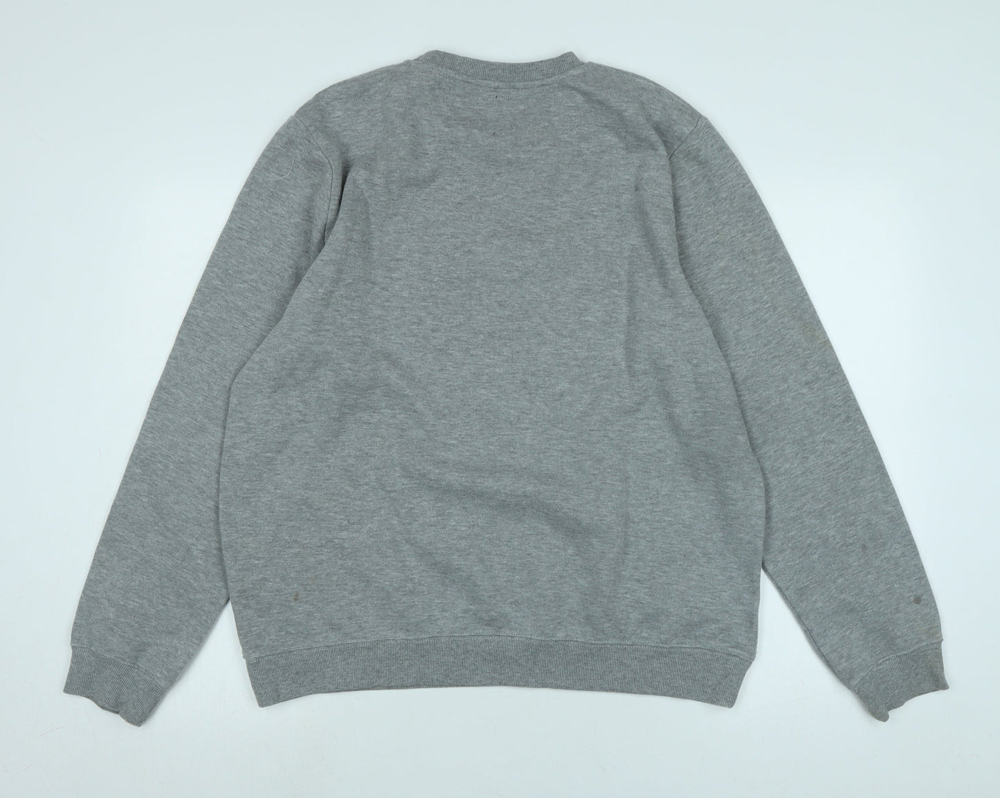 New Look Men Mens Grey Polyester Pullover Sweatshirt Size L