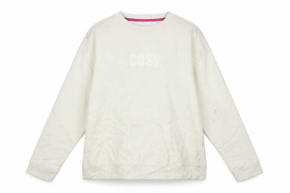Marks & Spencer Womens Ivory Polyester Pullover Sweatshirt Size 18