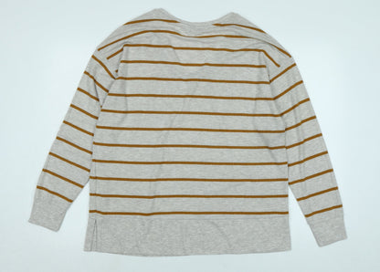 Next Womens Beige Scoop Neck Polyester Pullover Jumper Size 16