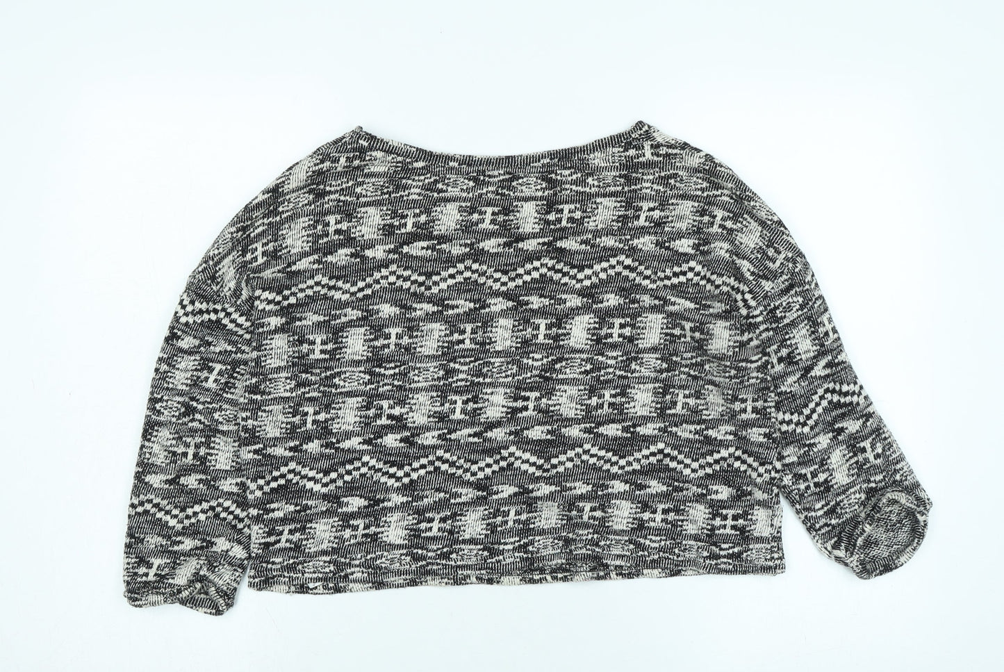 New Look Womens Black Scoop Neck Polyester Pullover Jumper Size 8