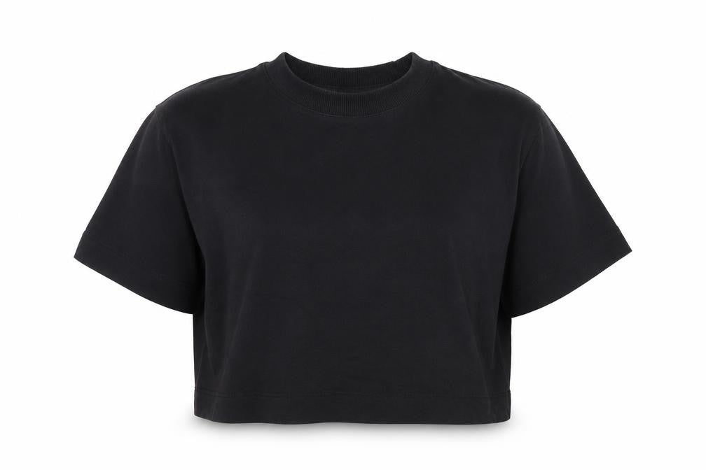 COLLUSION Womens Black Cotton Basic T-Shirt Size 12 Crew Neck