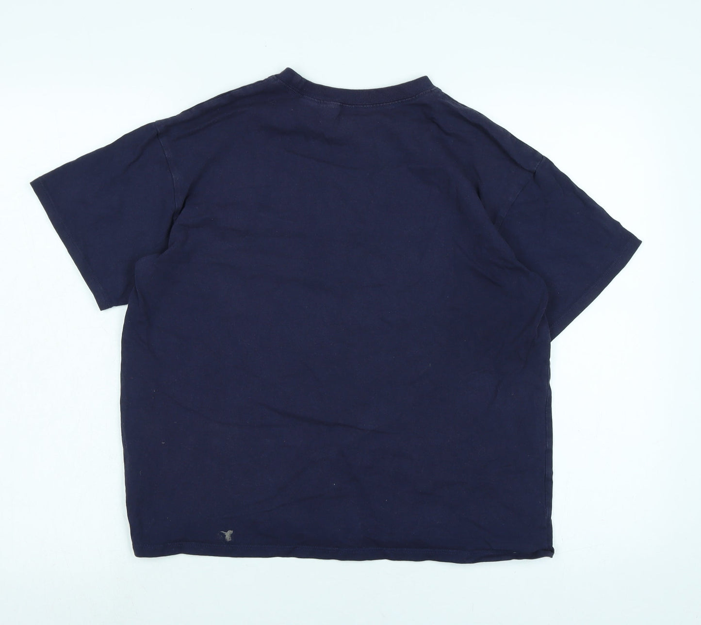 Divided Womens Blue Cotton Basic T-Shirt Size S Crew Neck - Logo - Los Angeles