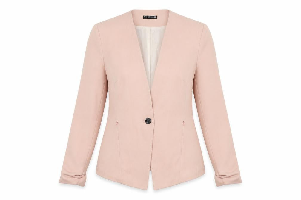 Daisy Collection Womens Pink Jacket Blazer Size 14 Button