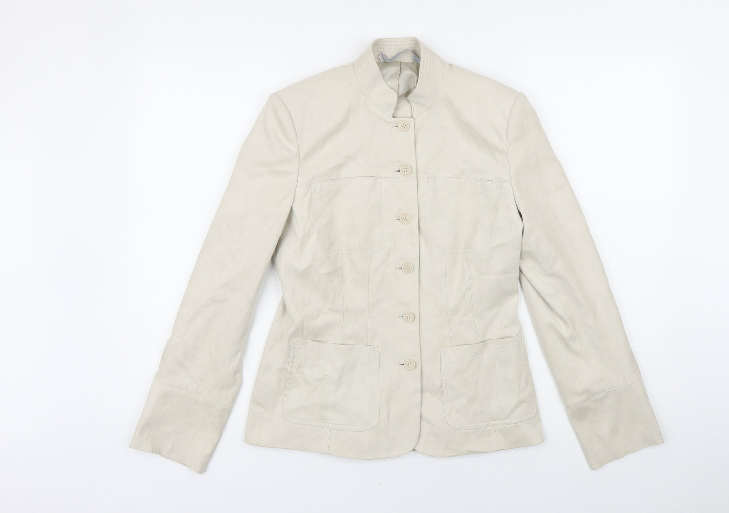NEXT Womens Beige Jacket Blazer Size 8 Button