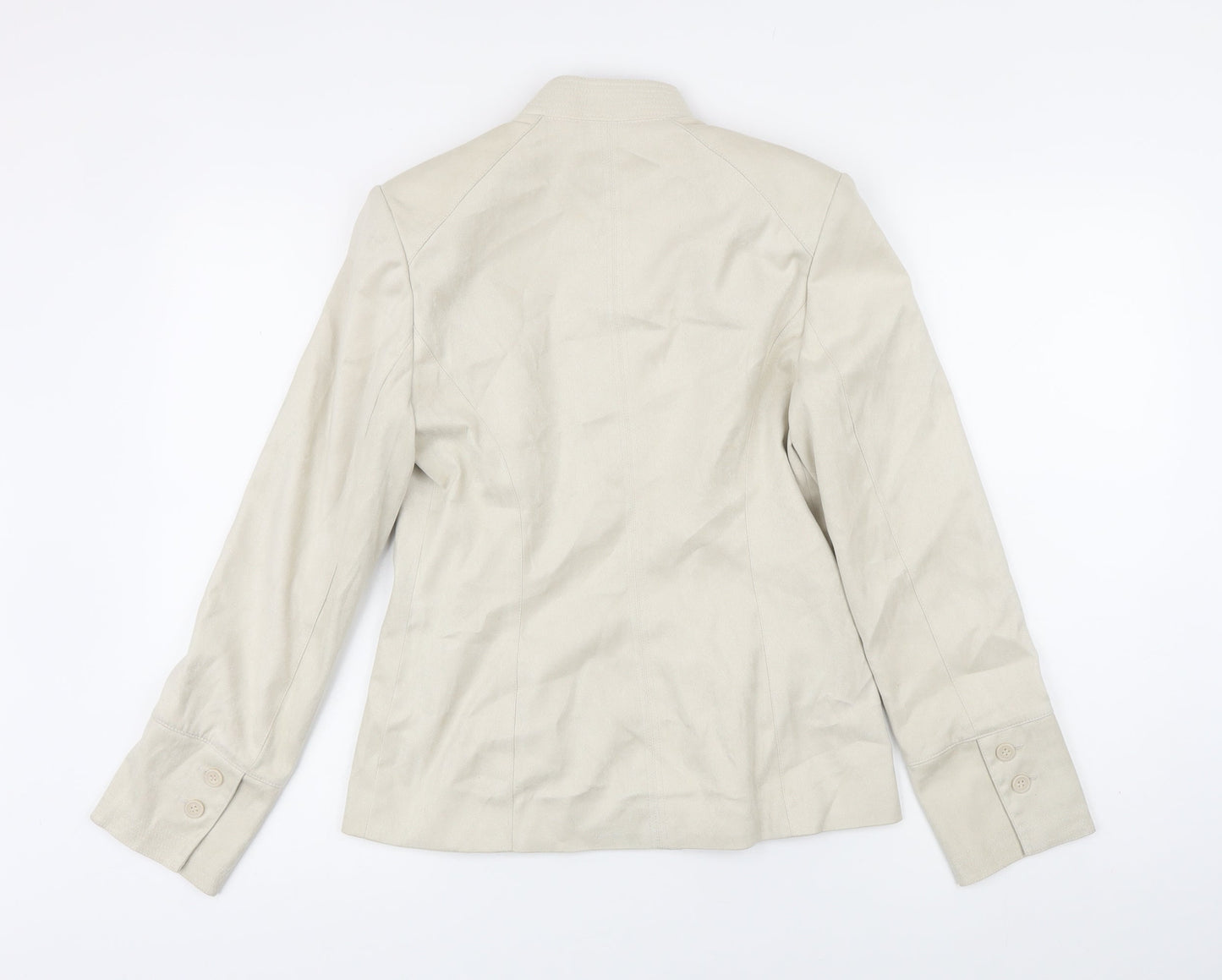 NEXT Womens Beige Jacket Blazer Size 8 Button