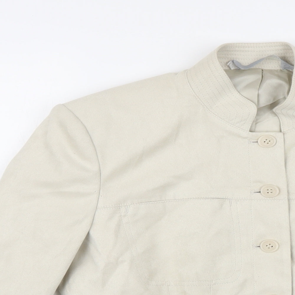 NEXT Womens Beige Jacket Blazer Size 8 Button
