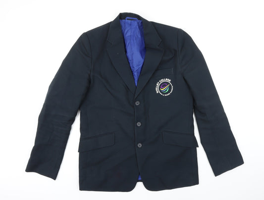 Banner Boys Blue Jacket Blazer Size L Button - Shelley College