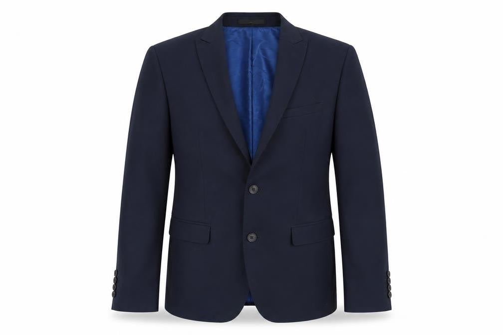 One six five Mens Blue Polyester Jacket Blazer Size 40 Regular