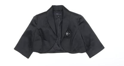 Additional front view of Evie women’s black jacket, size UK 10
