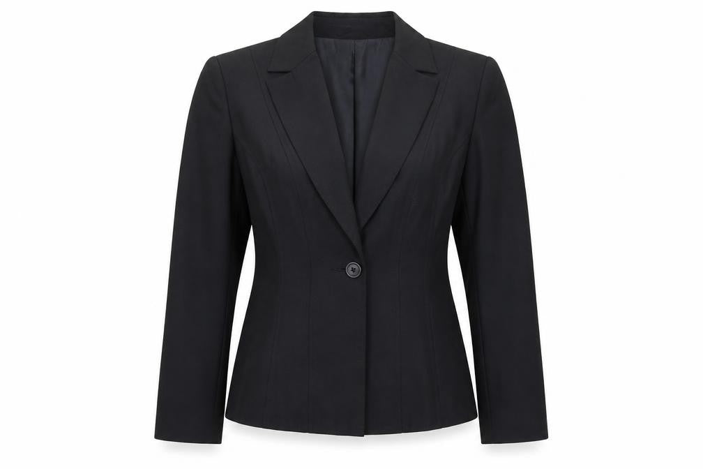 Together Womens Black Jacket Blazer Size 12 Button