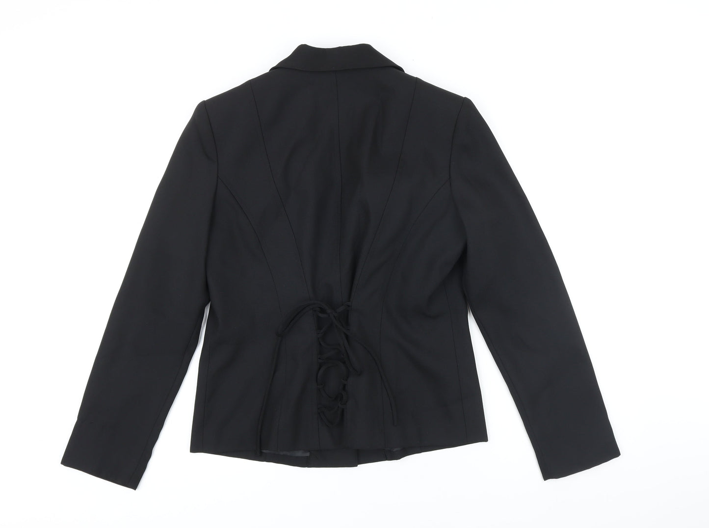 Together Womens Black Jacket Blazer Size 12 Button