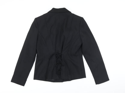 Together Womens Black Jacket Blazer Size 12 Button