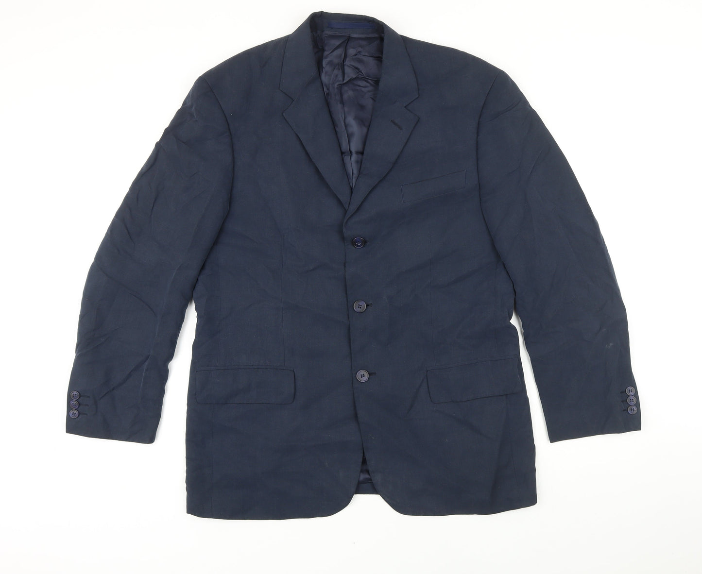 Ultimo Mens Blue Polyester Jacket Blazer Size 40 Regular